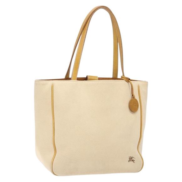 BURBERRY Handbags - BURBERRY Blue Label Tote Bag Canvas Beige Silver Auth 132502